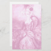 Papeterie MADAME POMPADOUR, blanc rose doux (Devant / Derrière)