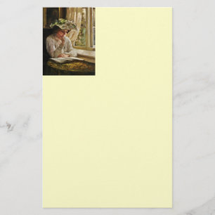Papeterie Madame Reading par la fenêtre