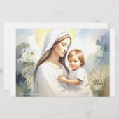 Papeterie Madonna avec l'enfant Jésus (Devant / Derrière)