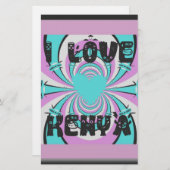 Papeterie Magical Kenya : J'AIME LE KENYA (Devant / Derrière)