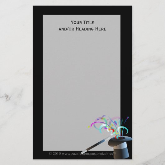 Papeterie magique de casquette supérieur (Devant)