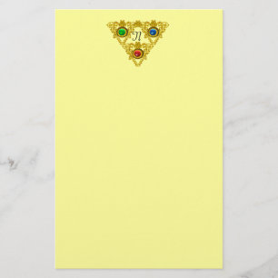 Papeterie MAGIQUE ELFIQUE TALISMAN /OR TRIANGLE Jaune