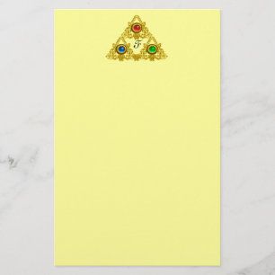 Papeterie MAGIQUE ELFIQUE TALISMAN /OR TRIANGLE Jaune