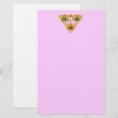 Papeterie MAGIQUE ELFIQUE TALISMAN /OR TRIANGLE rose (Devant / Derrière)