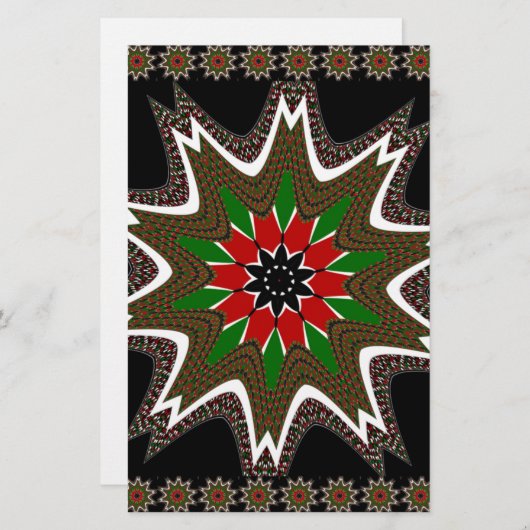 Papeterie Magnifique Motif Culturel Kenya Géométrique (Devant / Derrière)