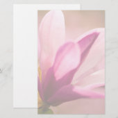 Papeterie Magnolia rose (Devant / Derrière)