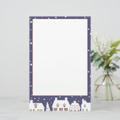 Papeterie Maisons d'hiver modernes neige de Noël (Debout devant)