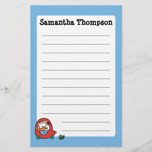 Papeterie Maisy conduit une voiture rouge mignonne (Devant)