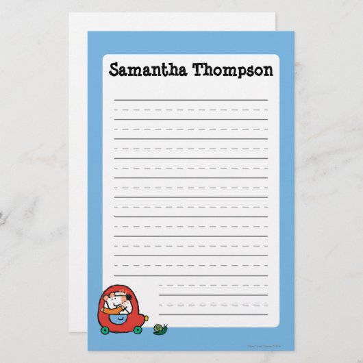 Papeterie Maisy conduit une voiture rouge mignonne (Devant / Derrière)