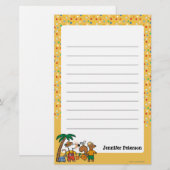 Papeterie Maisy et Cyrille avec le palmier à la plage (Devant / Derrière)