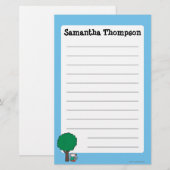 Papeterie Maisy lit son livre de bibliothèque dehors (Devant / Derrière)