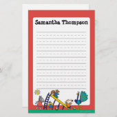 Papeterie Maisy sur le terrain de jeu avec des amis (Devant / Derrière)