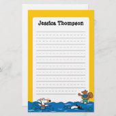 Papeterie Maisy va nager à la plage (Devant / Derrière)