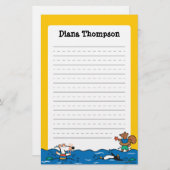 Papeterie Maisy va nager à la plage (Devant / Derrière)