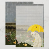 Papeterie Making Friends - Cute Ghost Lined Writing Paper (Devant / Derrière)