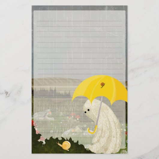 Papeterie Making Friends - Cute Ghost Lined Writing Paper (Devant)