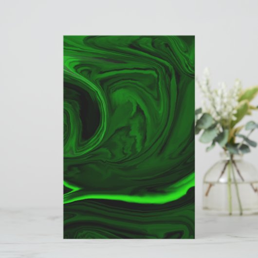 Papeterie malachite vert texture (Debout devant)