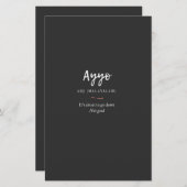 Papeterie malayalam tshirt ayyo définition (Devant / Derrière)