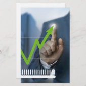 Papeterie Man showing stock price touchscreen concept (Devant / Derrière)