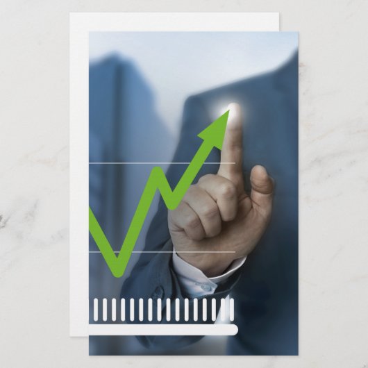 Papeterie Man showing stock price touchscreen concept (Devant / Derrière)