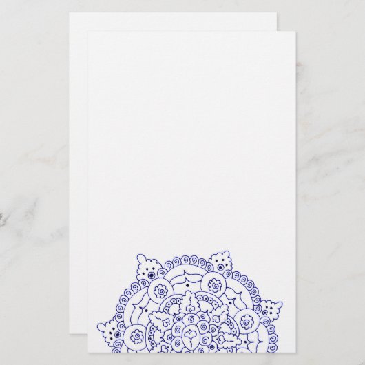 Papeterie Mandala 4 fixe (Devant / Derrière)