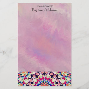 Papeterie Mandala abstrait multicolore de kaléidoscope