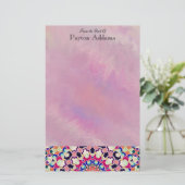 Papeterie Mandala abstrait multicolore de kaléidoscope (Debout devant)