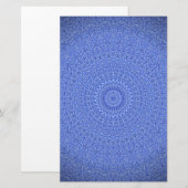 Papeterie Mandala bleu (Devant / Derrière)