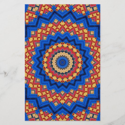 Papeterie Mandala orange bleu (Devant)