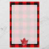 Papeterie Maple Leaf Buffalo Check Rouge Black Plaid Style (Devant)