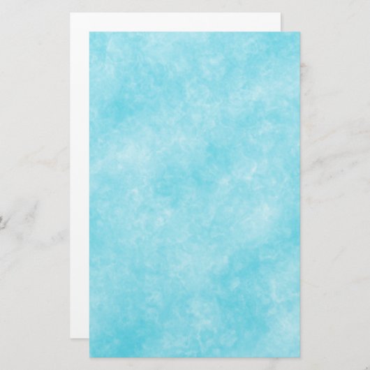 Papeterie Marbre bleu élégant peint à la main (Devant / Derrière)