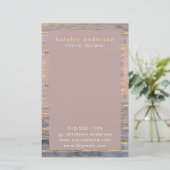 Papeterie Marbre moderne Gold Foil Gemstone Designer d'intér (Debout devant)