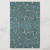 Papeterie Marbre moderne Gold Gemstone Turquoise (Dos)