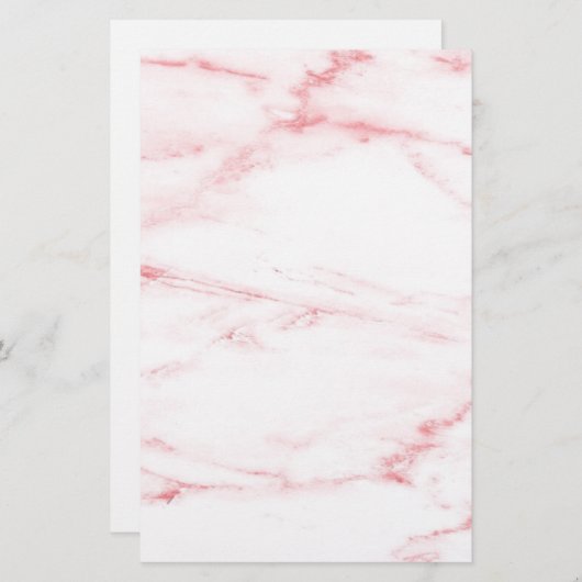 Papeterie Marbre rose classique (Devant / Derrière)