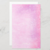 Papeterie Marbre rose Élégant Peint À La Main (Devant / Derrière)