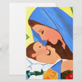 Papeterie Maria et bébé Jésus (Devant / Derrière)