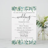 Papeterie Mariage blanc Eucalyptus Greenery (Debout devant)