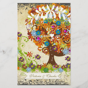 Papeterie Mariage d'arbre à fleurs lunaires