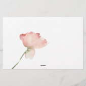 Papeterie Mariage de conseils floraux à l'oeillet et à l'écl (Dos)