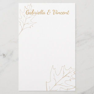 Papeterie Mariage de feuilles de chêne d'automne