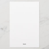 Papeterie Mariage Écriture Élégante Noir Blanc Créatif (Dos)