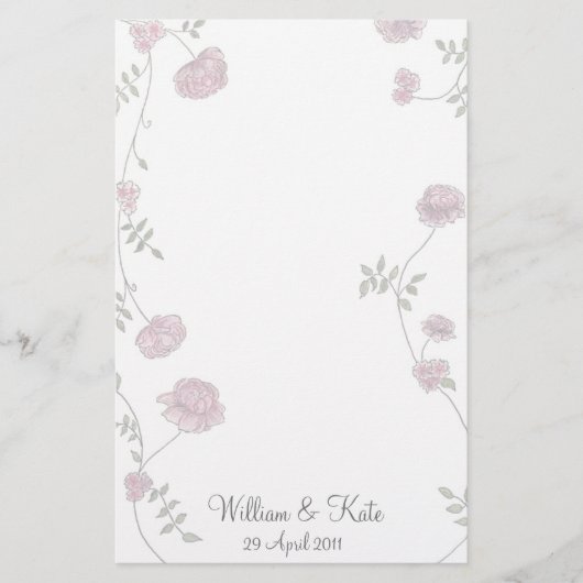 Papeterie mariage Floral personnalisée (Devant)