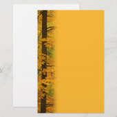 Papeterie Mariage forestier d'automne jaune (Devant / Derrière)
