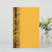 Papeterie Mariage forestier d'automne jaune (Debout devant)
