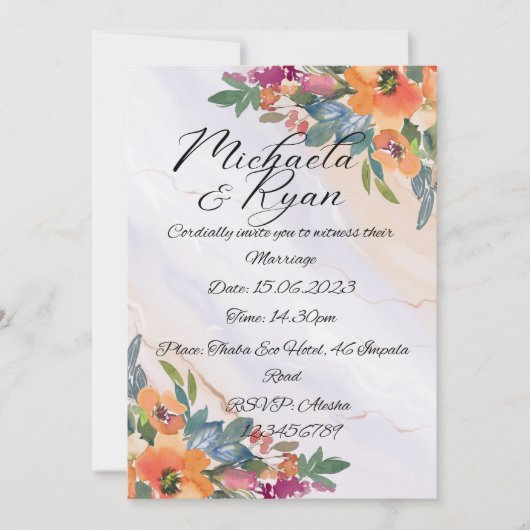 Papeterie mariage : Invitations de mariage (Devant)