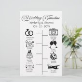 Papeterie Mariage Itinéraire Icon Chic Script Mariage (Debout devant)