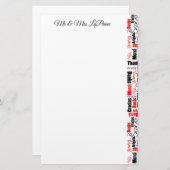 Papeterie Mariage Multilingual Merci Typographie Collage (Devant / Derrière)