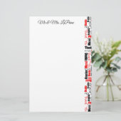 Papeterie Mariage Multilingual Merci Typographie Collage (Debout devant)