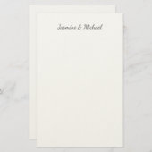 Papeterie Mariage Noms De Couple De Calligraphie Chic Joli (Devant / Derrière)