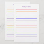 Papeterie Mariage personnalisé avec monogramme de baptême (Devant / Derrière)